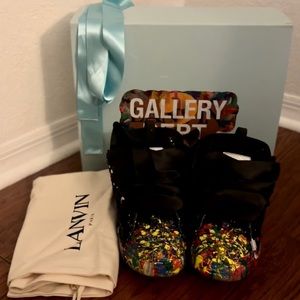 LANVIN LEATHER CURB SNEAKERS X GALLERY DEPT.